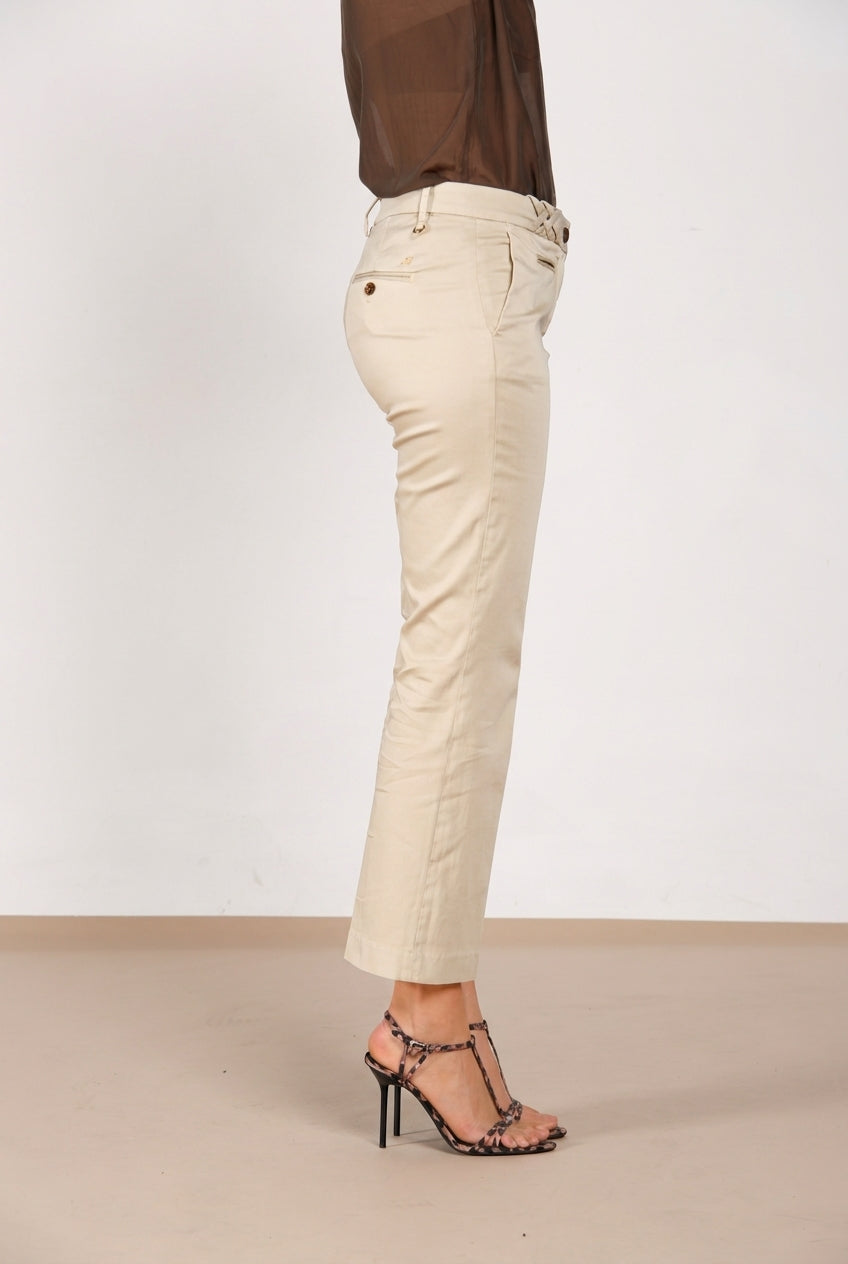 New York Trumpet women's chino pants in stretch satin slim fit