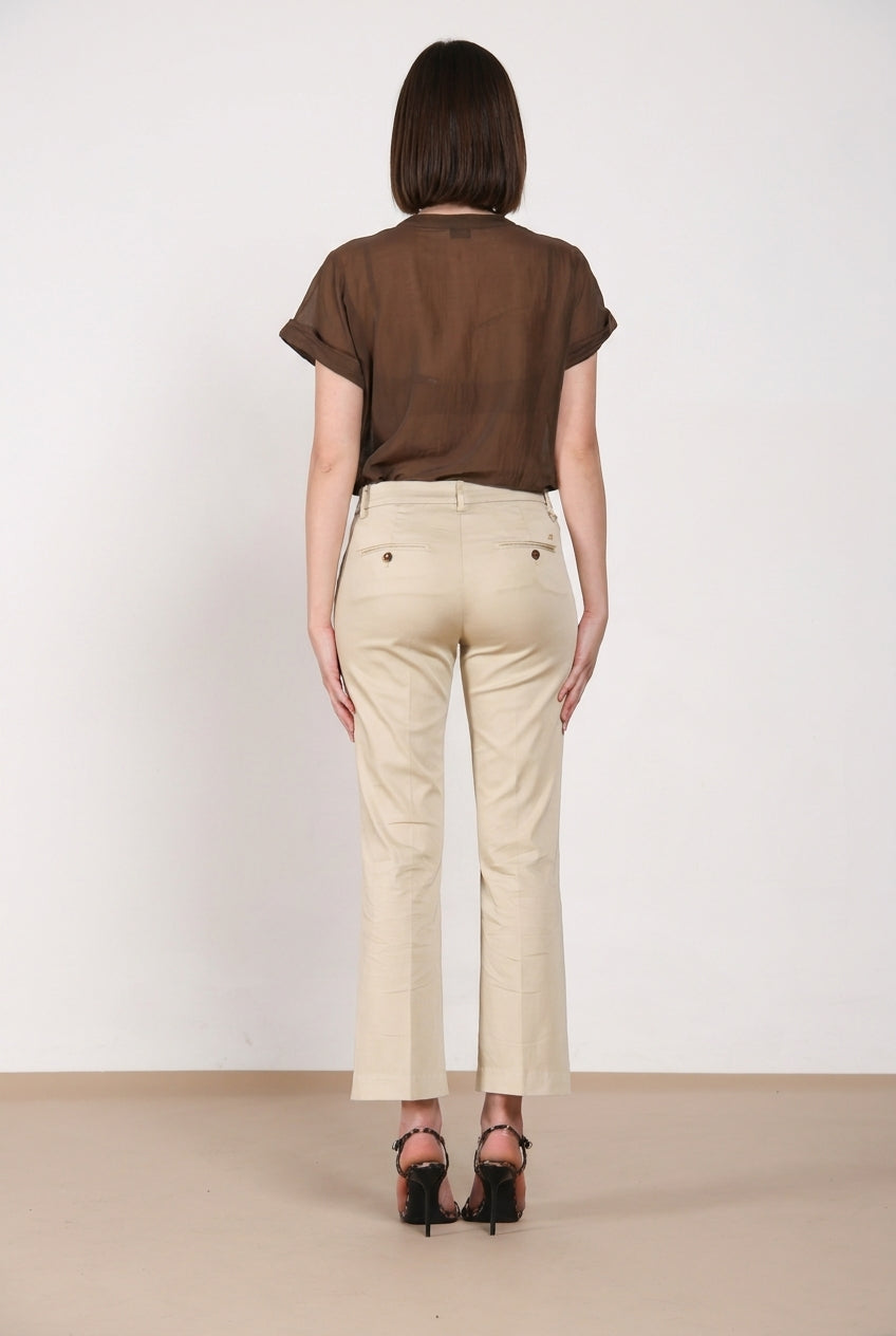 New York Trumpet women's chino pants in stretch satin slim fit