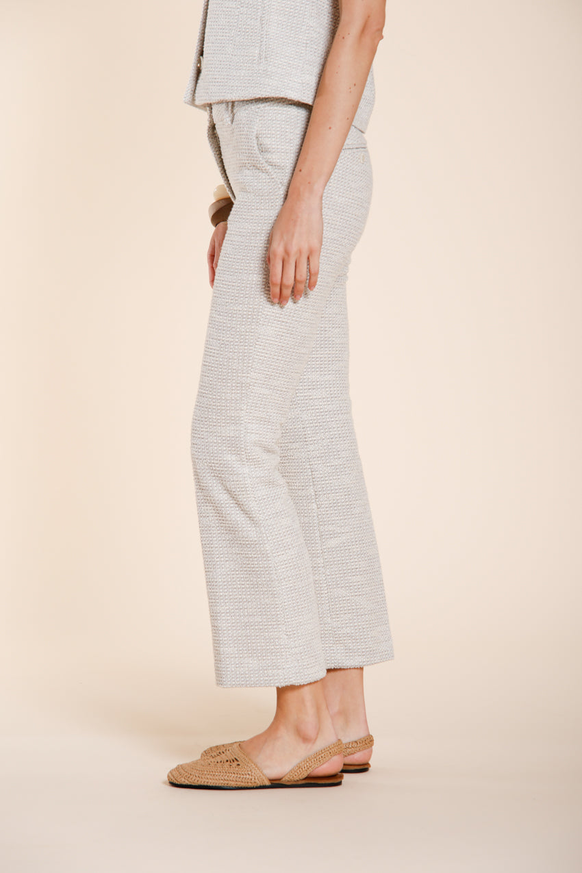 New York Trumpet women's chino pants in rice grain texture jersey slim fit