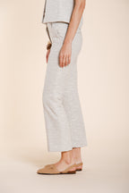 New York Trumpet women's chino pants in rice grain texture jersey slim fit