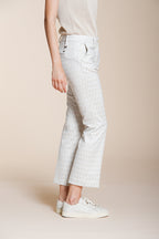 New York Trumpet Hose Chino Damen aus Jersey Rautenmuster slim fit