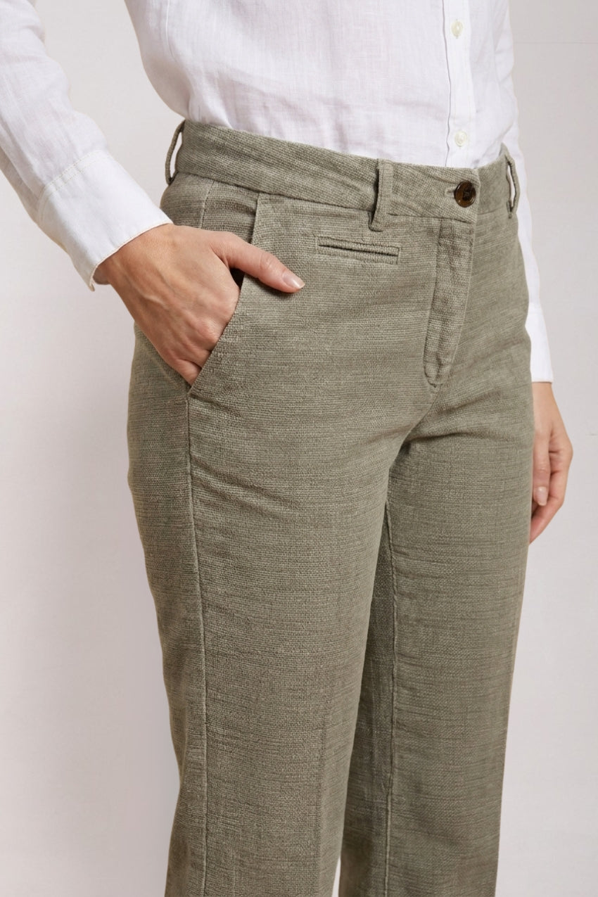 New York Trumpet pantalon chino femme en natté slim fit