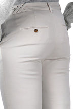 New York Trumpet pantalone chino donna in gabardina slim fit ①