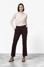 New York Trumpet pantalon chino femme en gabardine, coupe slim ①