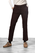 New York Trumpet women’s chino trousers in gabardine, slim fit ①