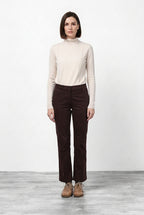 New York Trumpet pantalon chino femme en gabardine, coupe slim ①