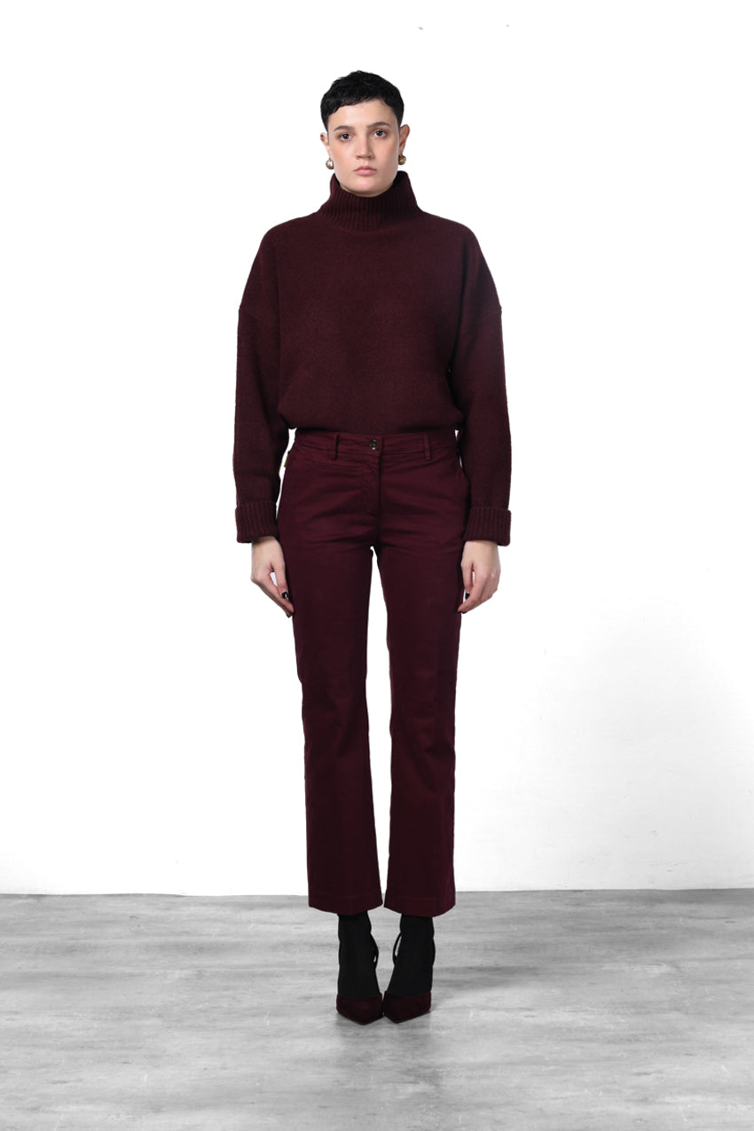 New York Trumpet Chinohose für Damen aus Gabardine mit slim fit ①