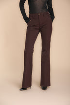 Foto 1 New York Flare pantalone chino donna in jersey stretch slim fit