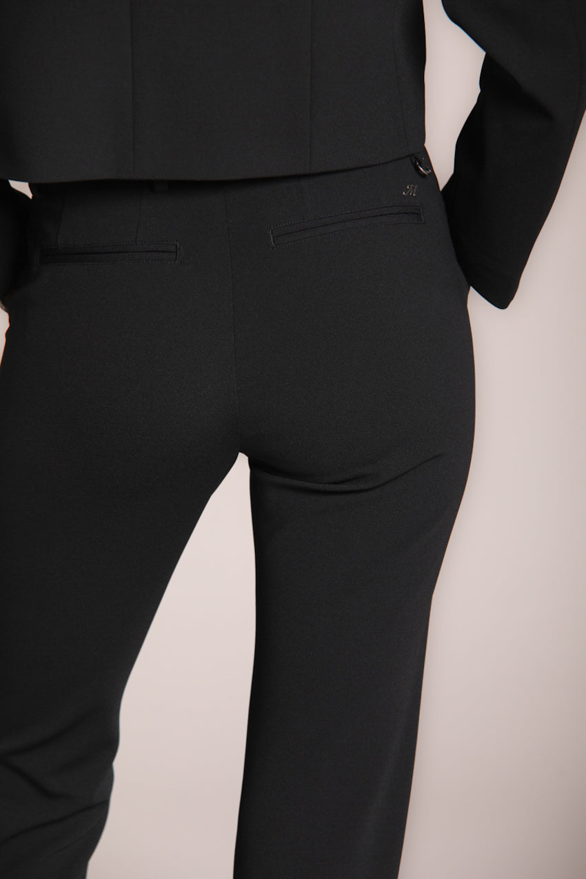 New York Flare pantalone chino donna in jersey piquet slim fit