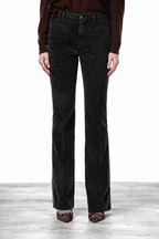 New York Flare pantalon chino femme en velours 1000 raies slim fit
