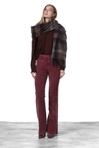 New York Flare pantalone chino donna in velluto 1000 righe slim fit