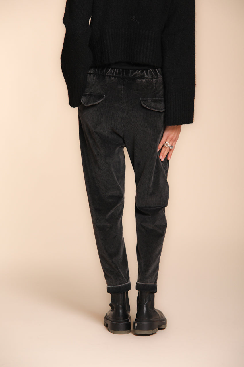 Foto 4 Malibu Jogger City pantaloni chino donna in velluto a coste relaxed fit