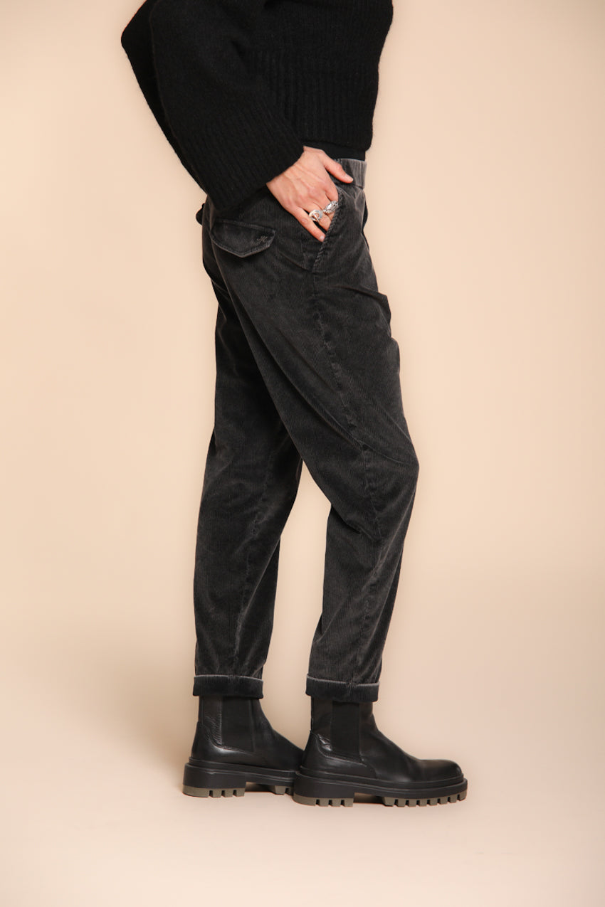 Foto 5 Malibu Jogger City pantaloni chino donna in velluto a coste relaxed fit
