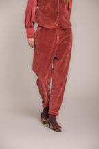 Foto 1 Malibu Jogger City pantaloni chino donna in velluto a coste relaxed fit