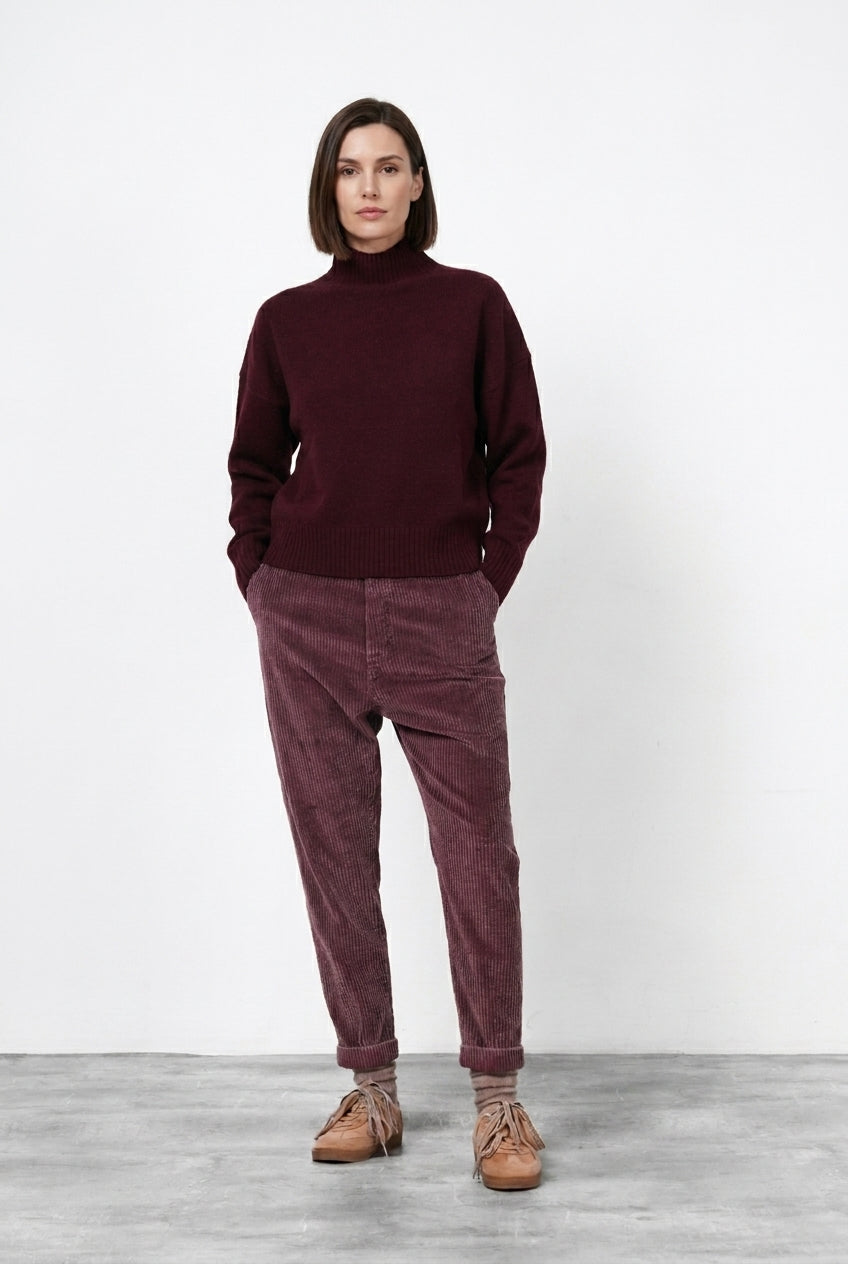 Malibu Jogger City pantalone chino donna in velluto a costa larga relaxed fit