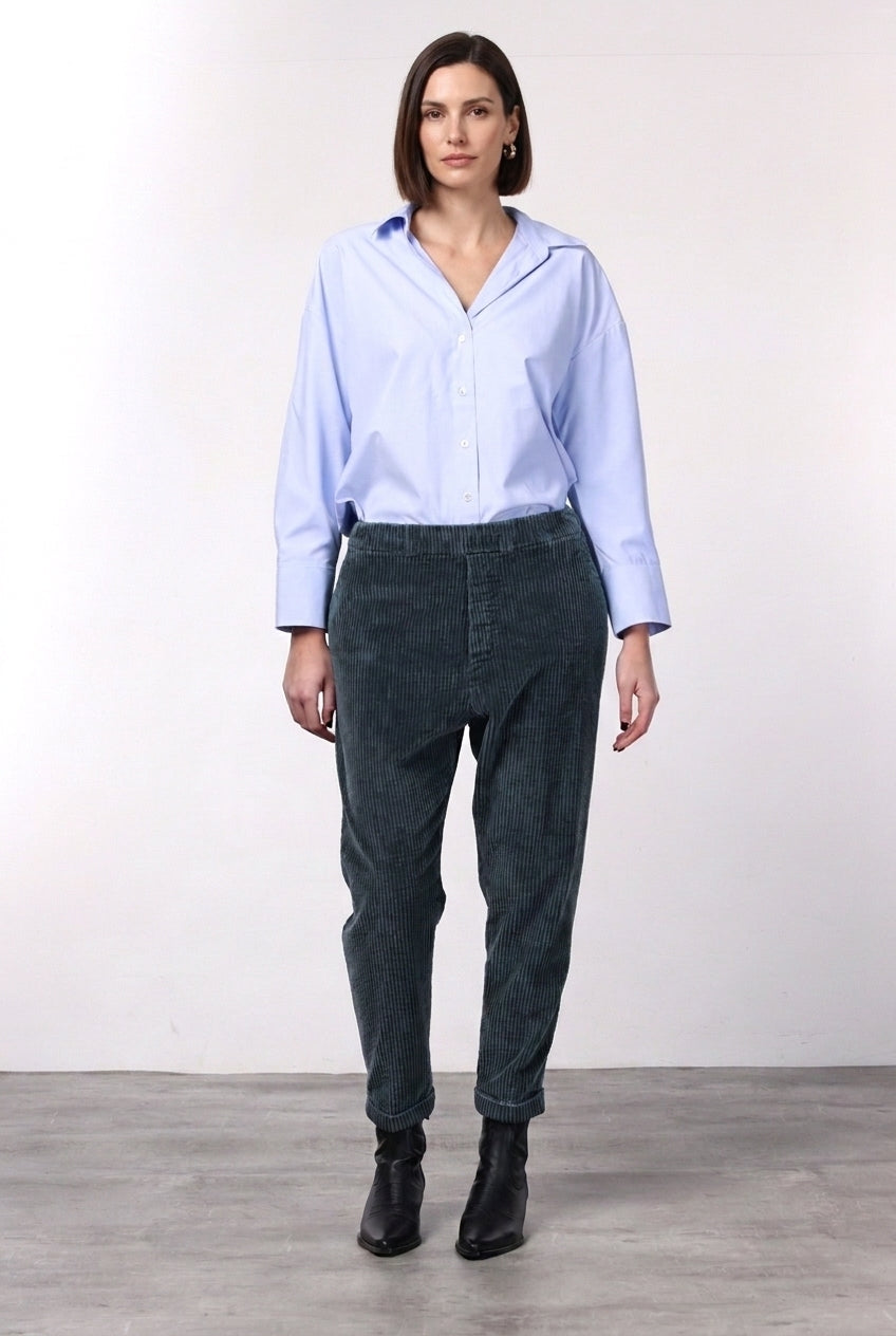 Malibu Jogger City pantalone chino donna in velluto a costa larga relaxed fit