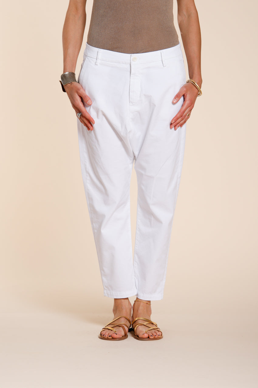 Malibu Jogger pantalone chino donna in gabardina carrot fit