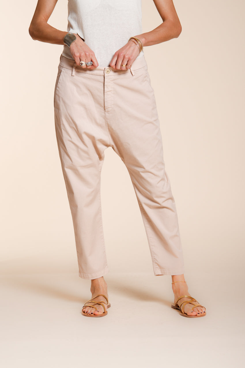 Malibu Jogger pantalon chino femme en gabardine carrot fit