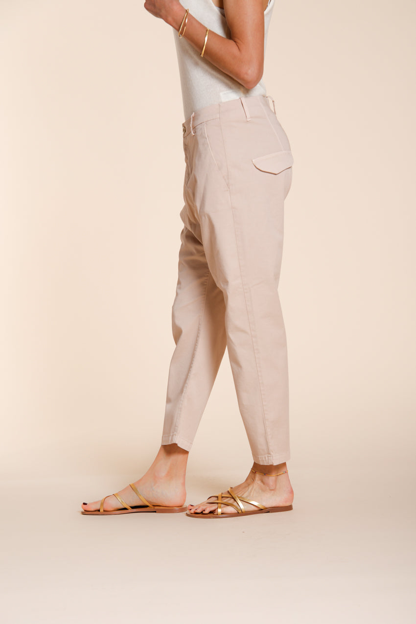 Malibu Jogger pantalone chino donna in gabardina carrot fit