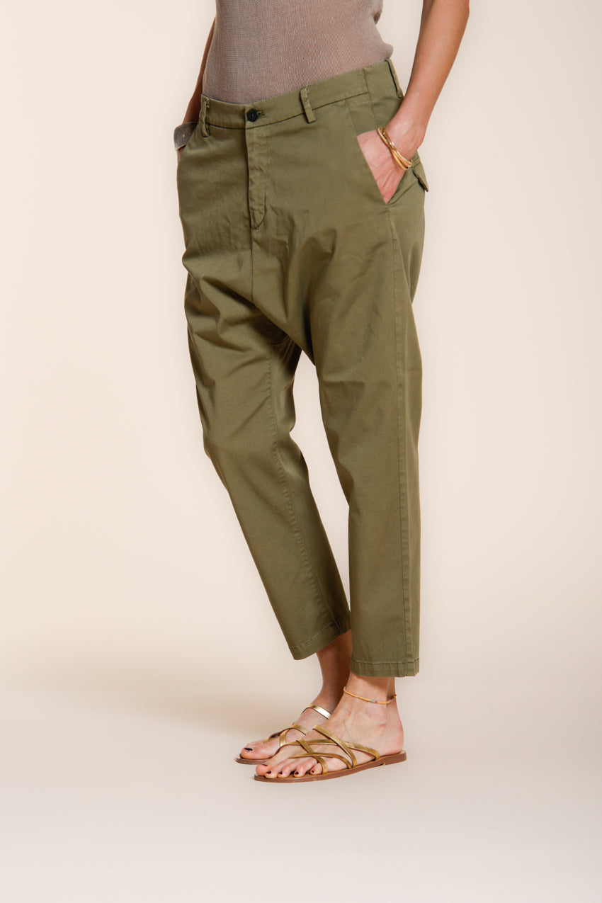 Malibu Jogger pantalon chino femme en gabardine carrot fit
