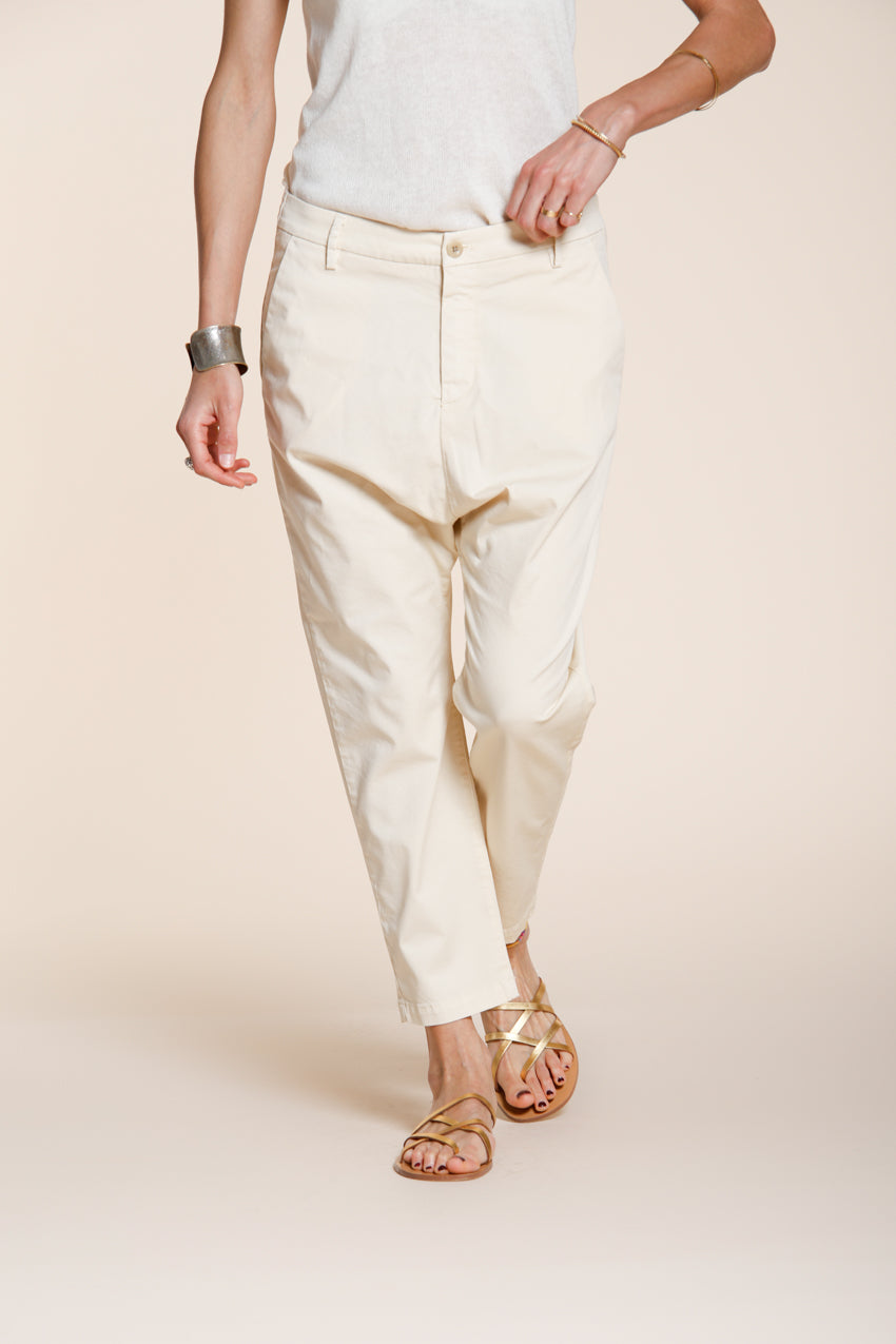 Malibu Jogger pantalone chino donna in gabardina carrot fit