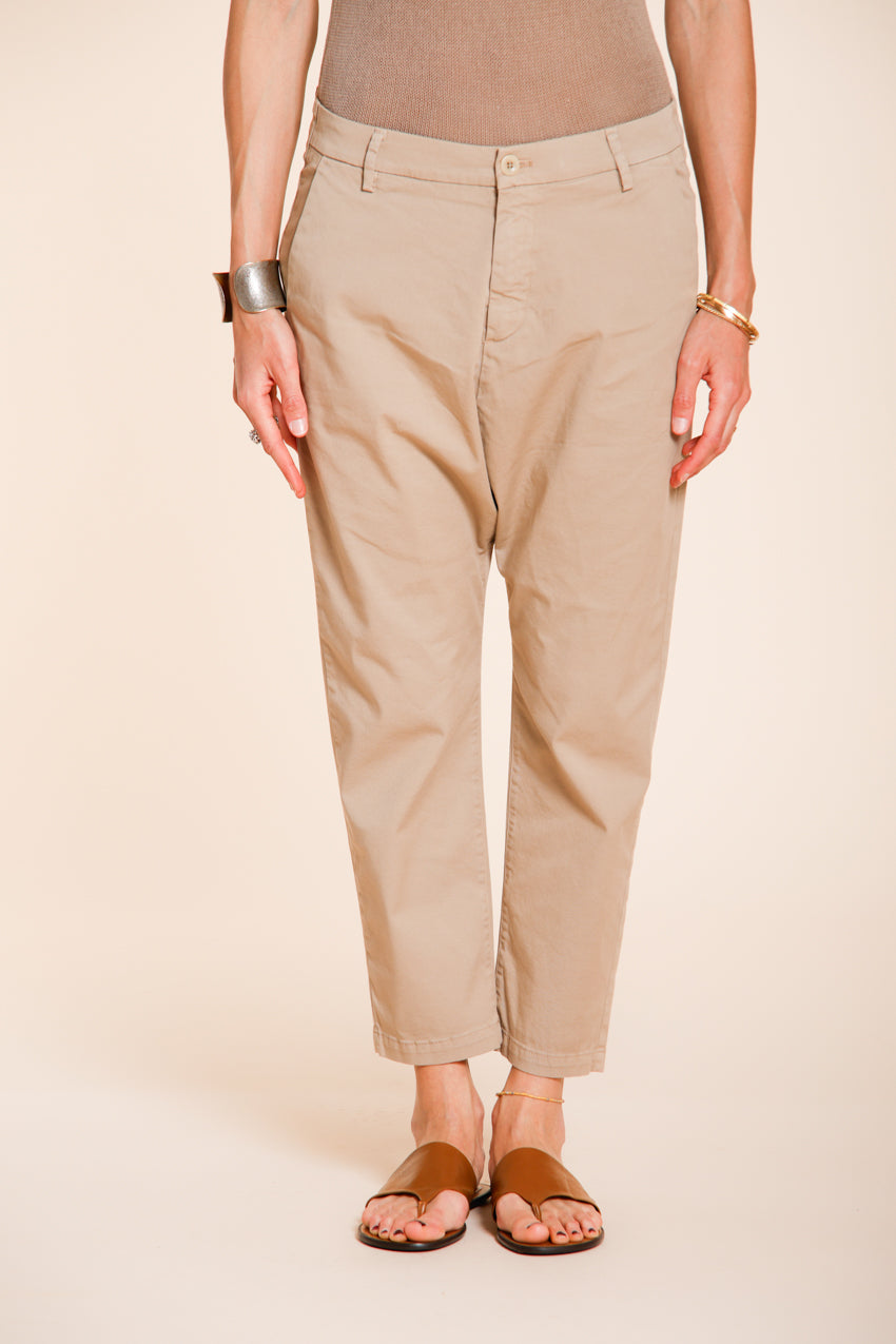 Malibu Jogger pantalon chino femme en gabardine carrot fit