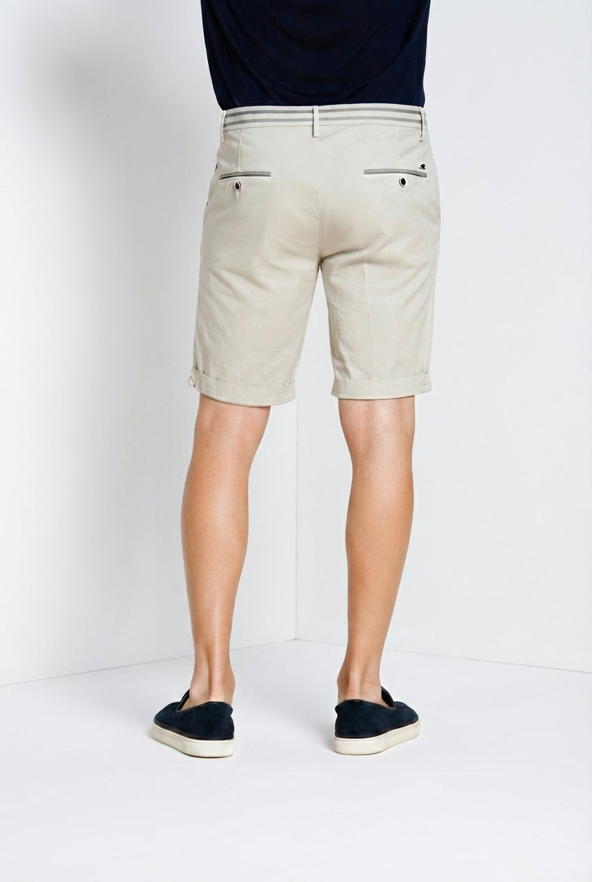 Torino Summer bermuda chino uomo in raso stretch slim fit