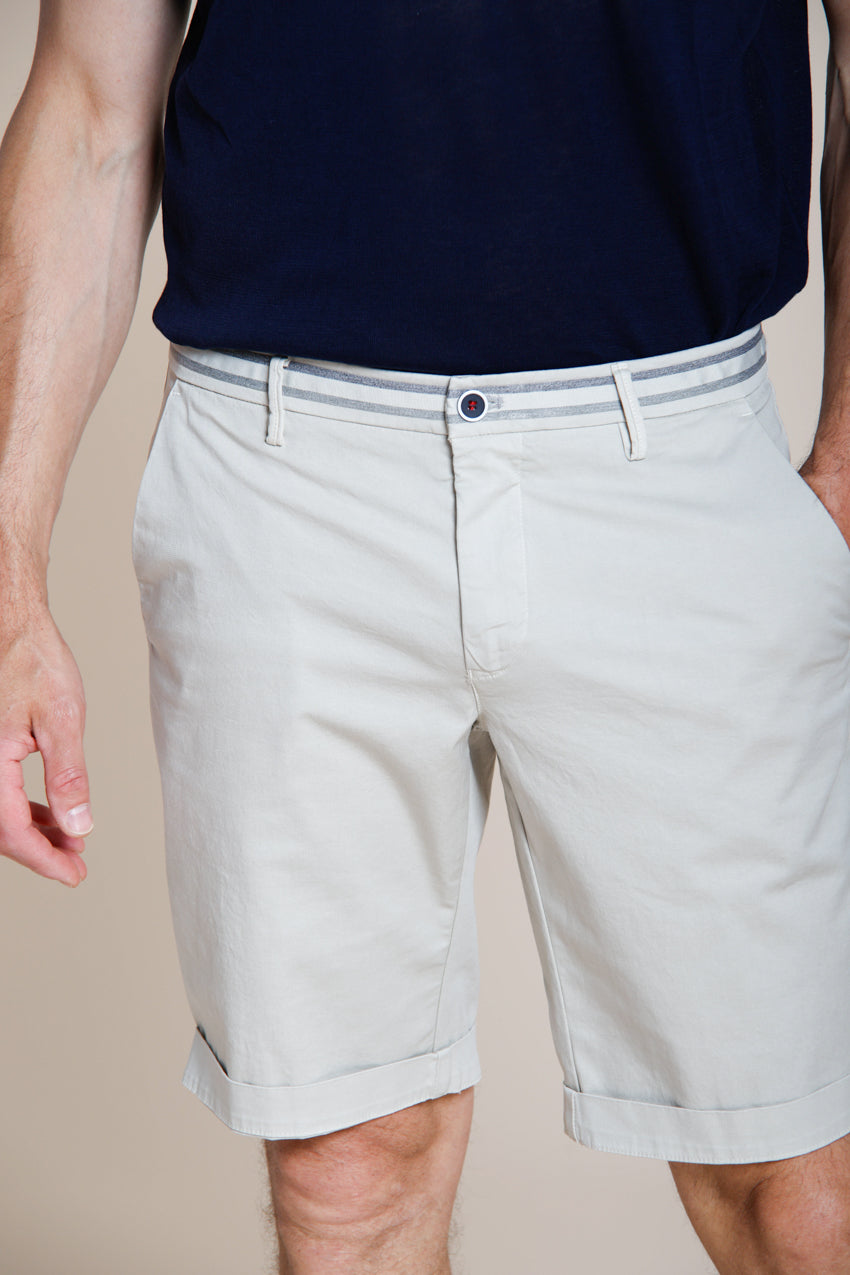 Torino Summer men's chino bermuda in stretch satin slim fit