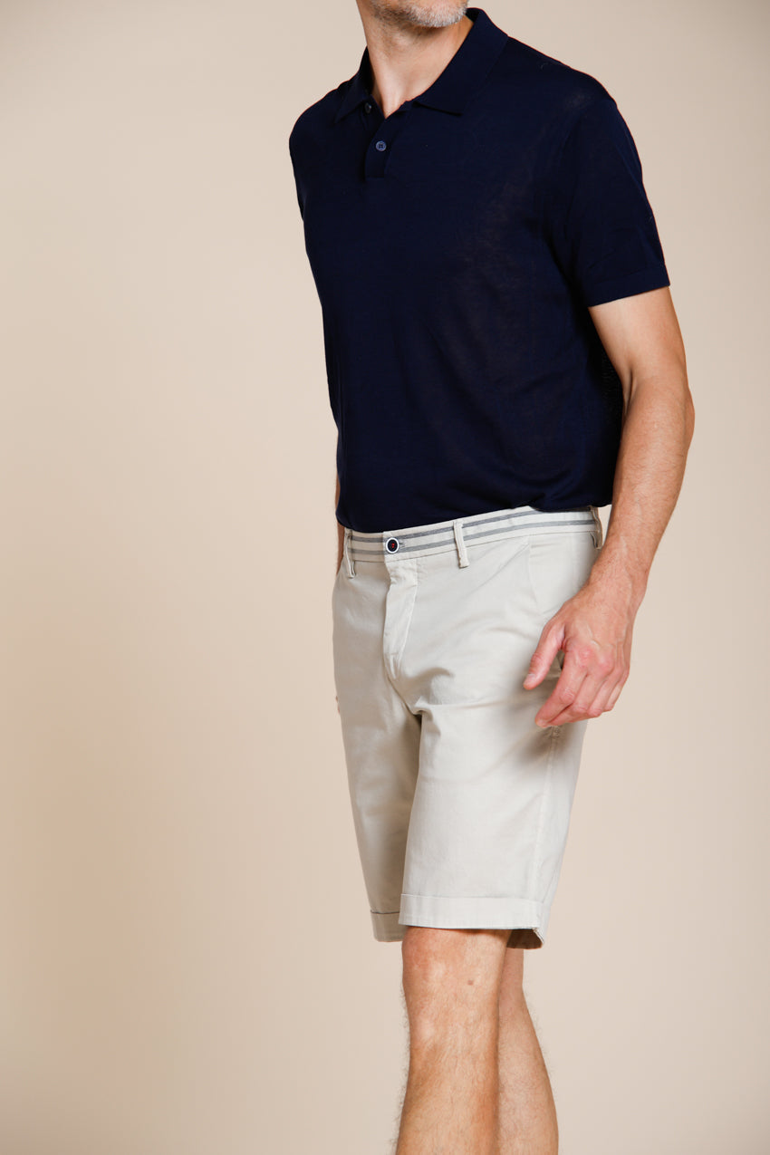 Torino Summer bermuda chino homme en satin stretch slim fit