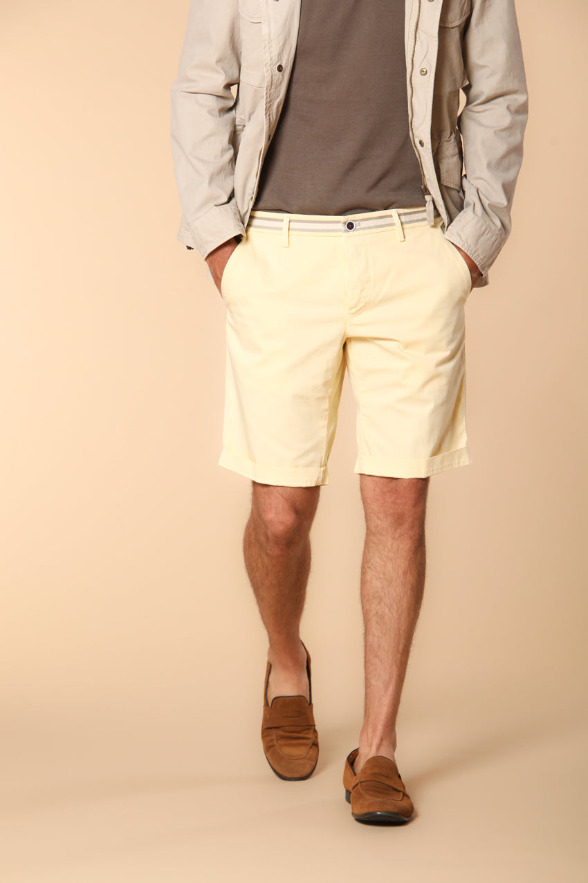 Torino Summer Bermuda chino homme en satin stretch slim fit