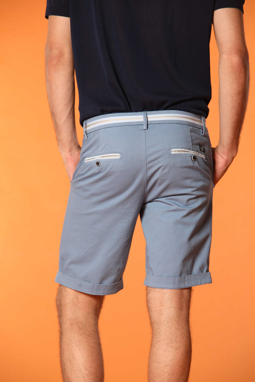 Torino Elegance Bermuda Chino Herren in Stretch-Satin Slim Fit