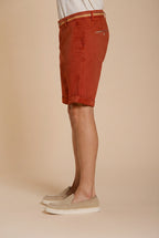 Torino Oxford bermuda chino homme en twill de lin et coton slim fit