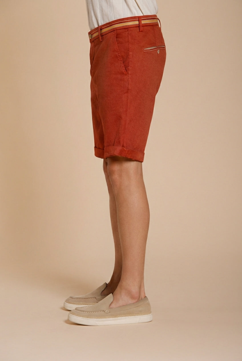 Torino Oxford Bermuda Chino Herren aus Leinen- und Baumwolltwill slim fit