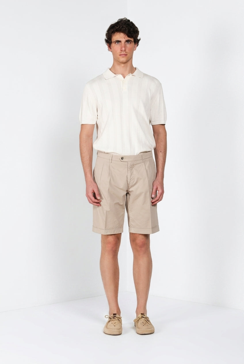 New York 2 Pinces bermuda chino homme en twill stretch regular fit