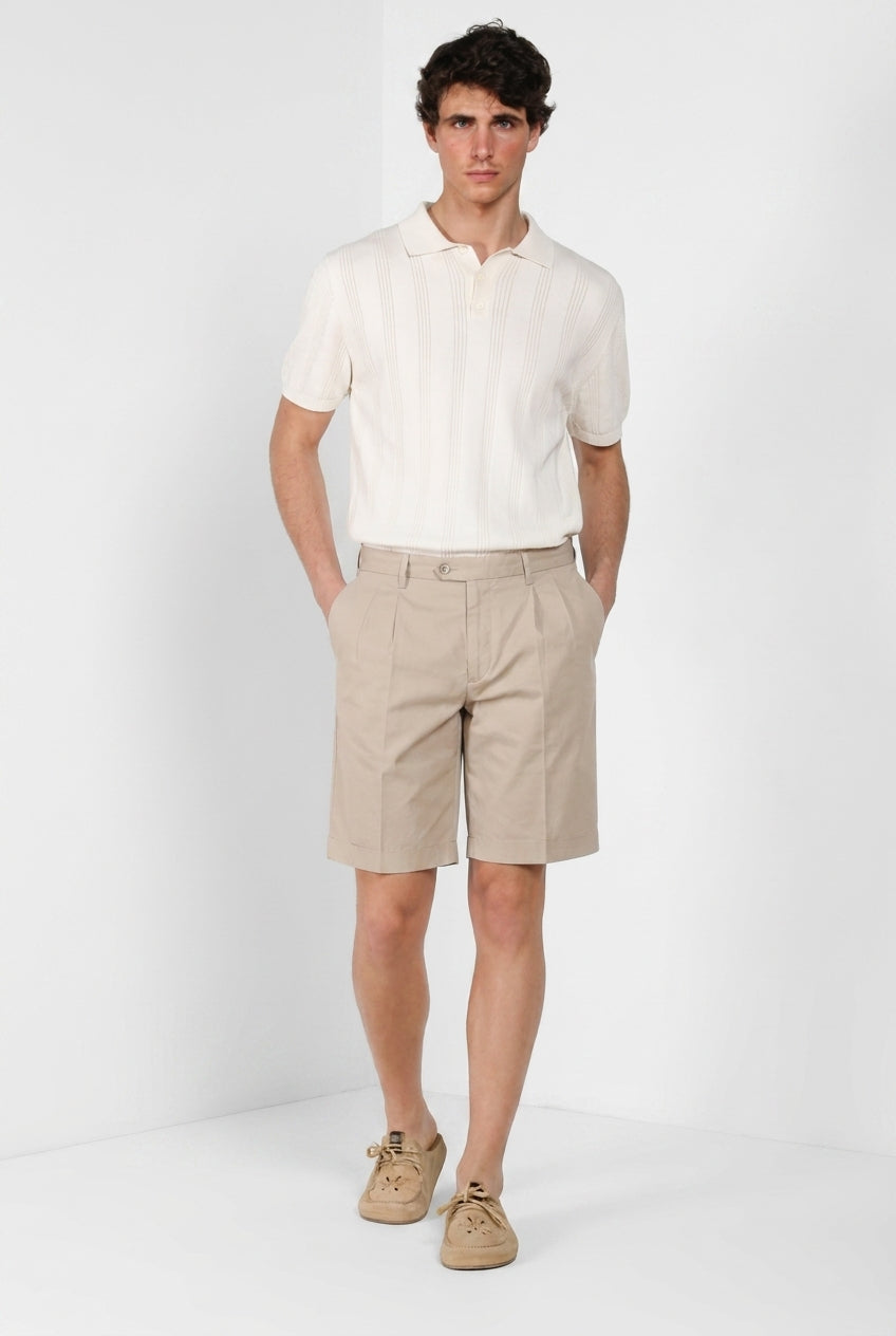 New York 2 Pinces bermuda chino homme en twill stretch regular fit