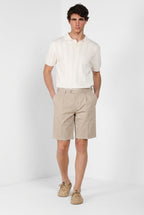 New York 2 Pinces bermuda chino homme en twill stretch regular fit