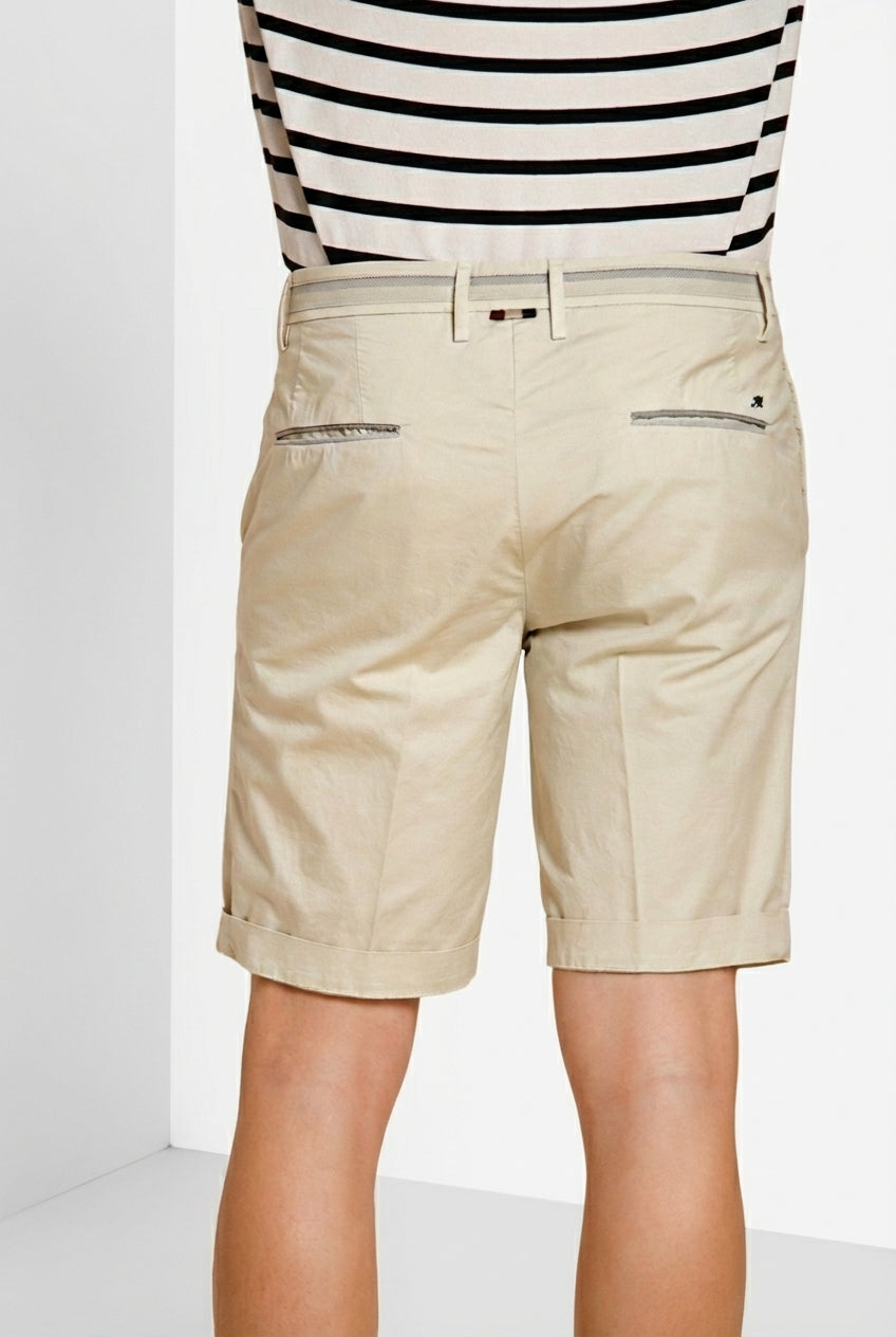 Torino City men's chino bermuda in stretch gabardine regular fit