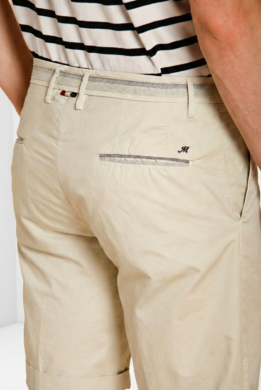Torino City men's chino bermuda in stretch gabardine regular fit
