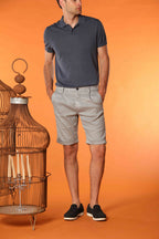 Osaka 1 Pinces bermuda chino homme en twill de lin et coton carrot fit