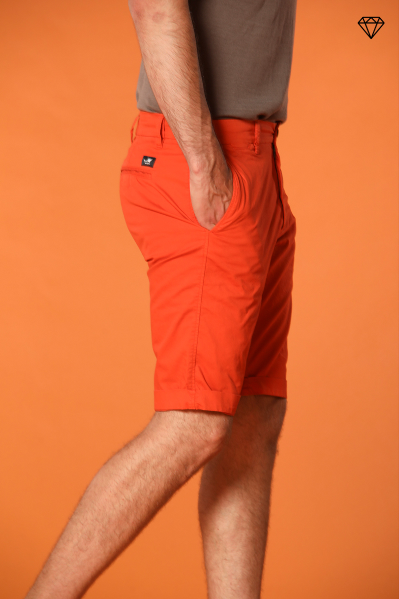 London men's chino bermuda shorts in Pima Cotton Regular fit  ①