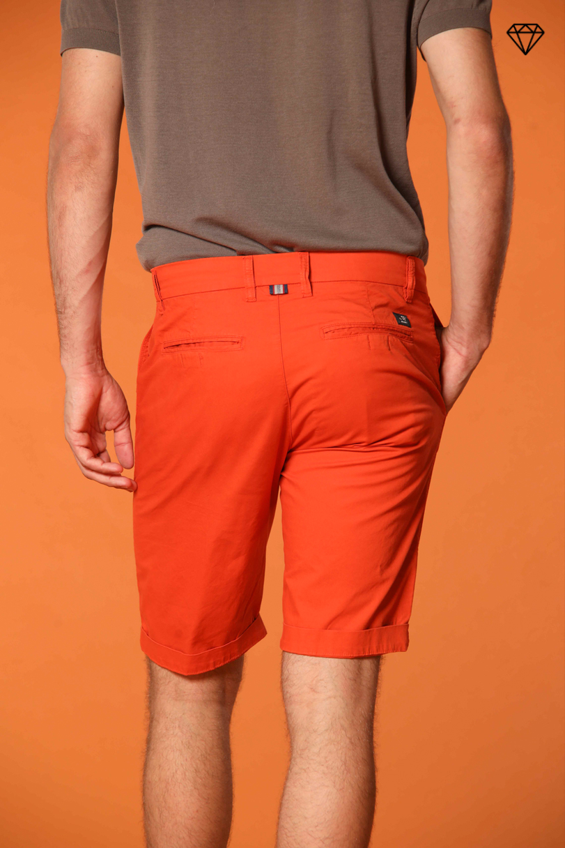 London men's chino bermuda shorts in Pima Cotton Regular fit  ①