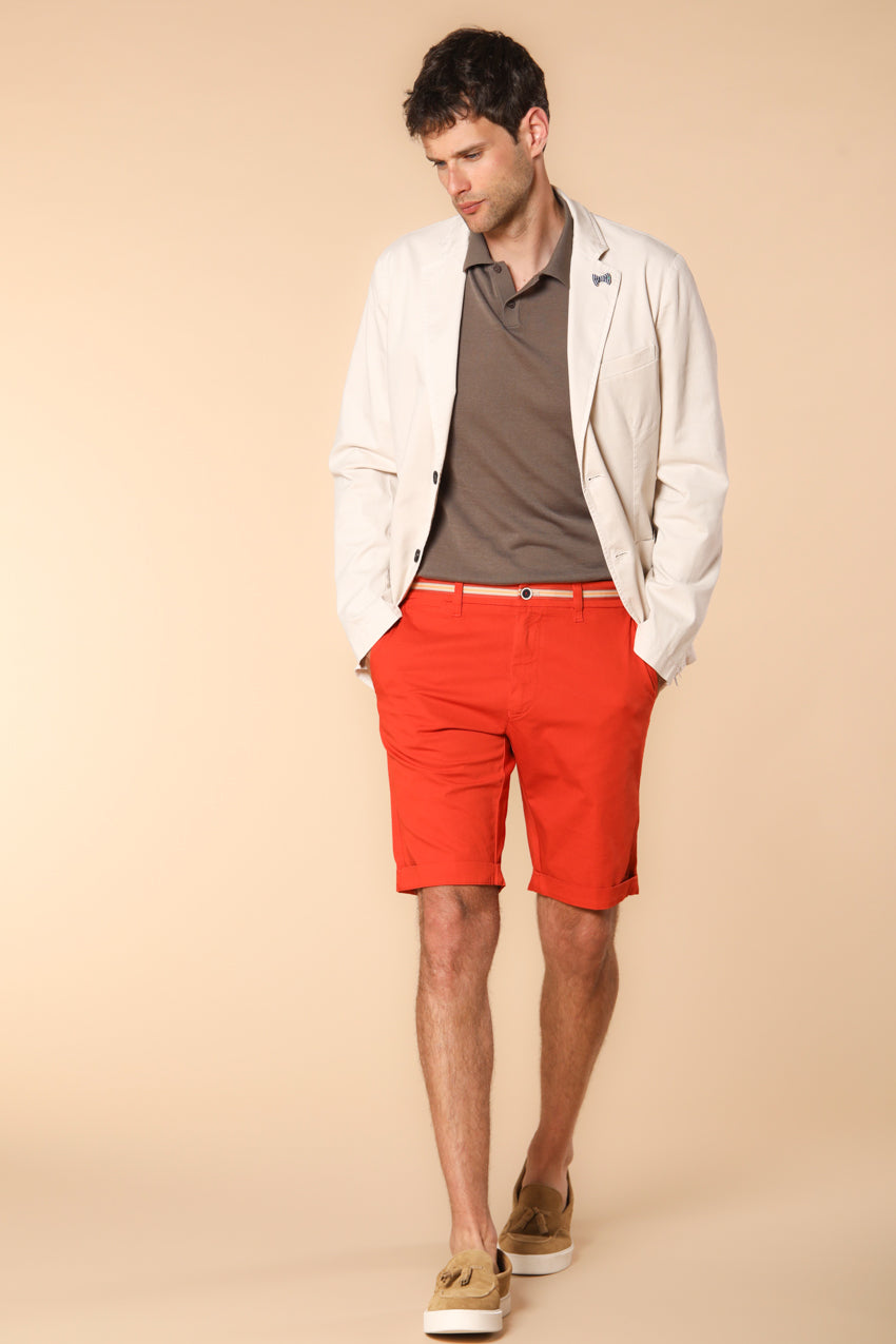 London Summer bermuda chino uomo in raso stretch regular fit