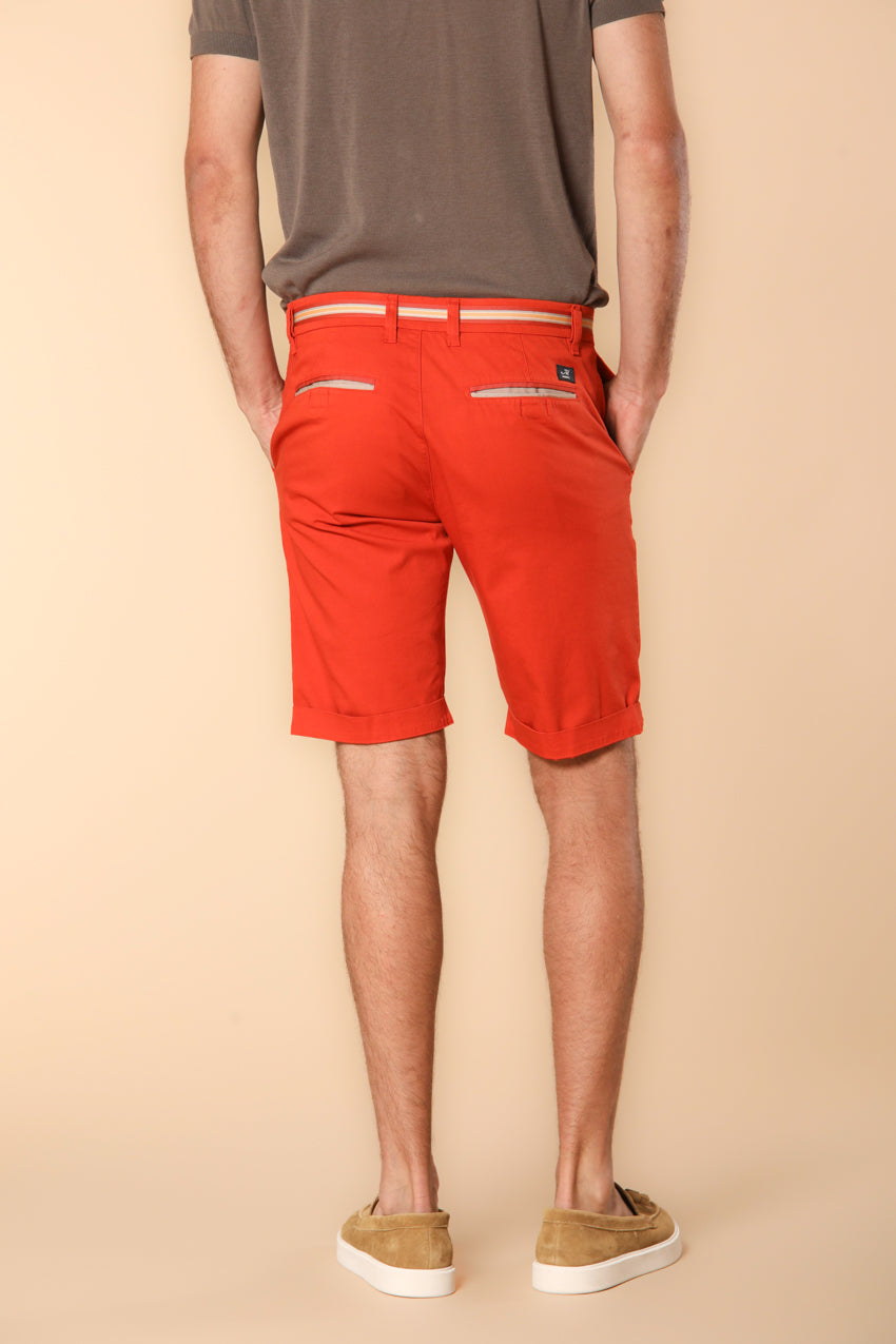 London Summer bermuda chino uomo in raso stretch regular fit