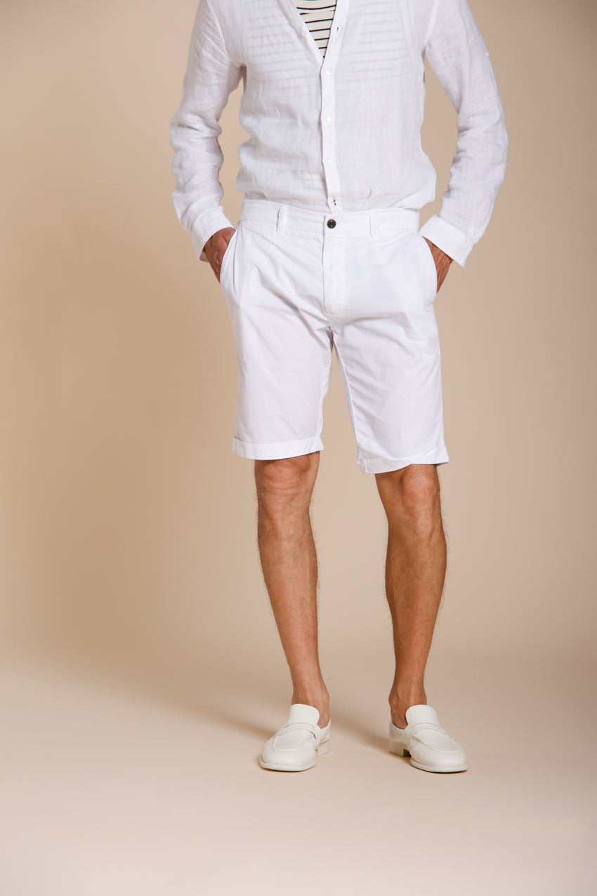 London bermuda chino uomo in gabardina stretch regular fit ①