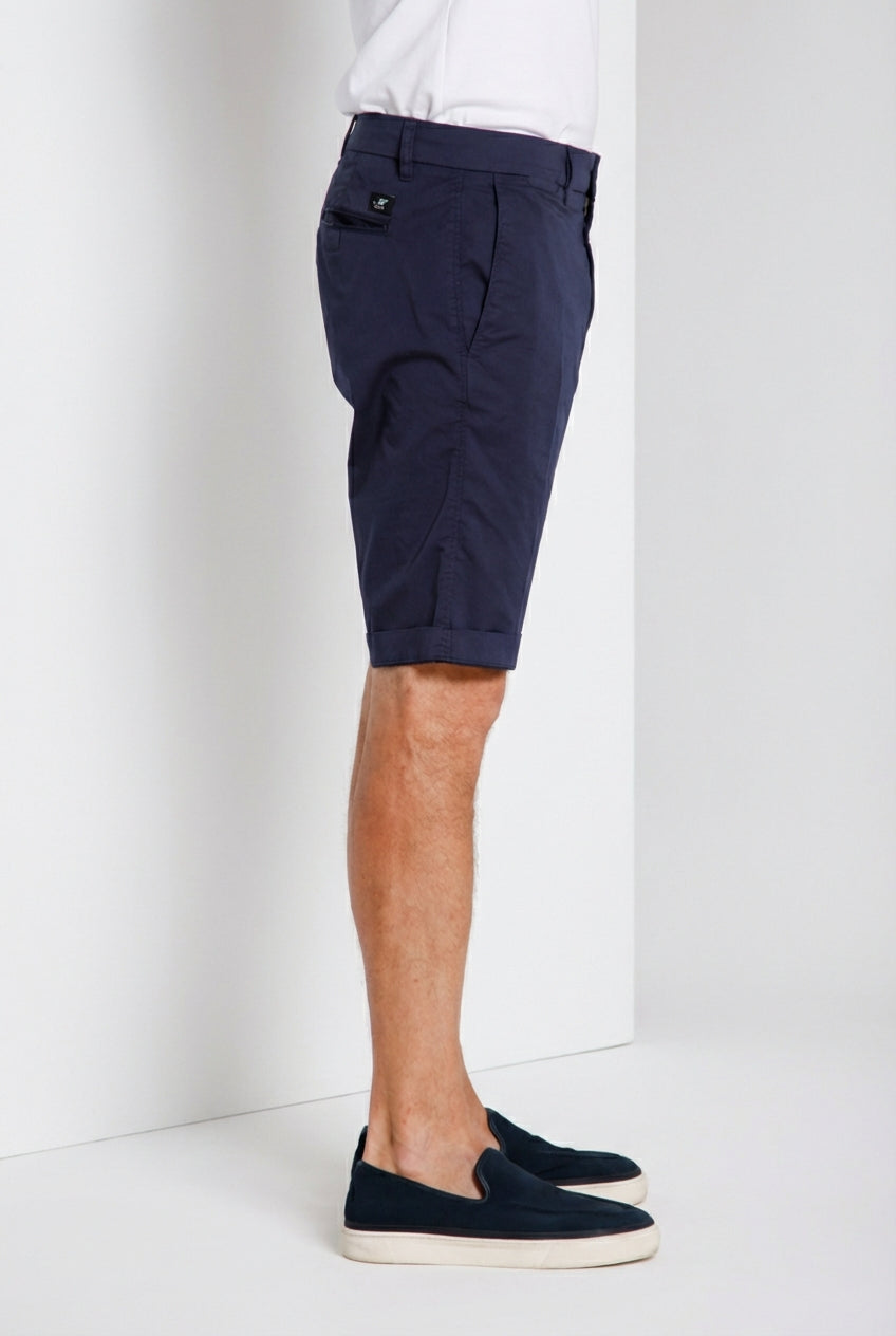 London bermuda chino uomo in gabardina stretch regular fit ①