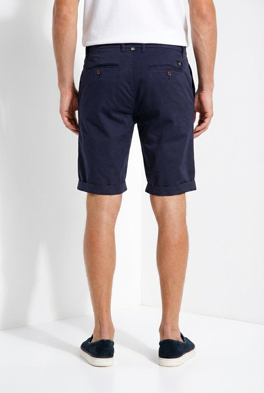 London bermuda chino uomo in gabardina stretch regular fit ①