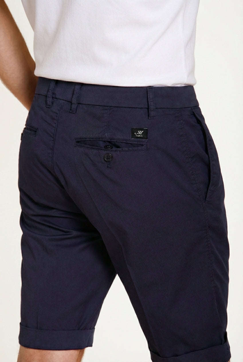 London bermuda chino uomo in gabardina stretch regular fit ①