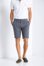 London men's chino bermuda in stretch gabardine regular fit ①