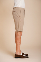 London men's chino bermuda in stretch gabardine regular fit ①