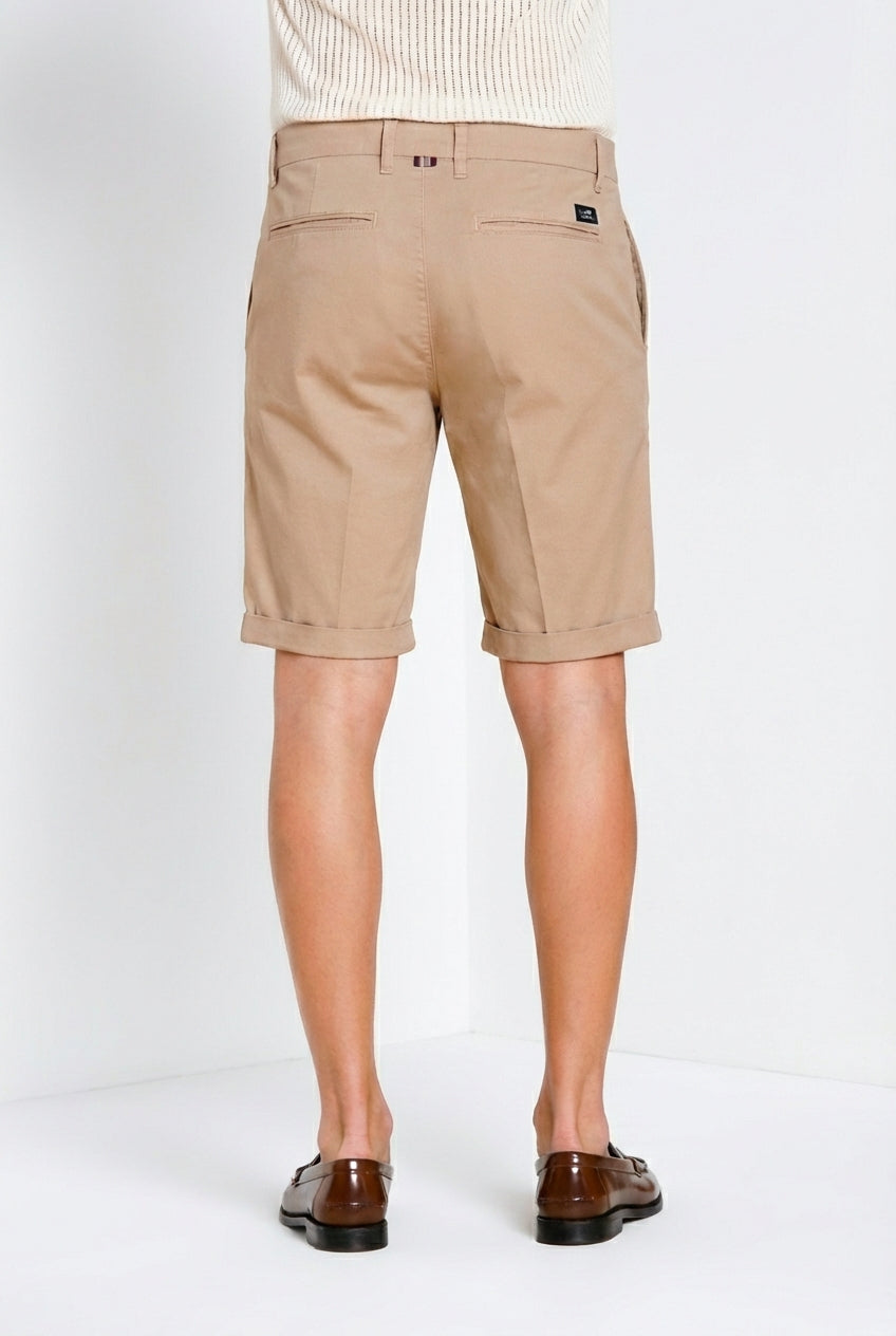 London bermuda chino uomo in gabardina stretch regular fit ①
